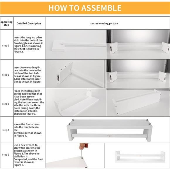 3 Pack Nursery Book Shelves White 16.5 " Shelf Organizer for Home Décor (White) - Picture 6 of 7